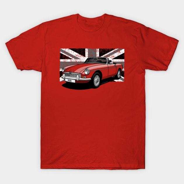The coolest british classic roadster! T-Shirt by jaagdesign